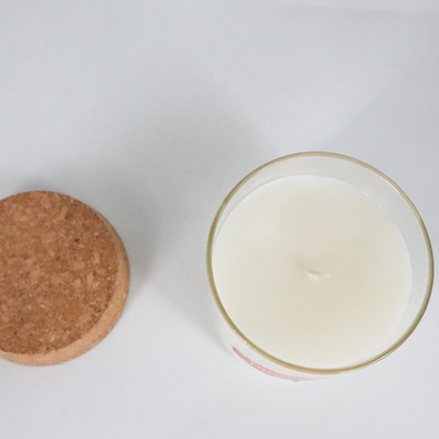 la cire naturelle d'eucalyptus de la menthe poivrée 8oz a flairé des bougies avec Cork Lid