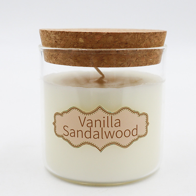 la cire naturelle d'eucalyptus de la menthe poivrée 8oz a flairé des bougies avec Cork Lid