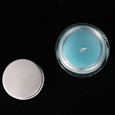 le pot en verre bleu fait maison de confiture de 12 onces mire la lavande flairée pour la salle de bains de chambre à coucher