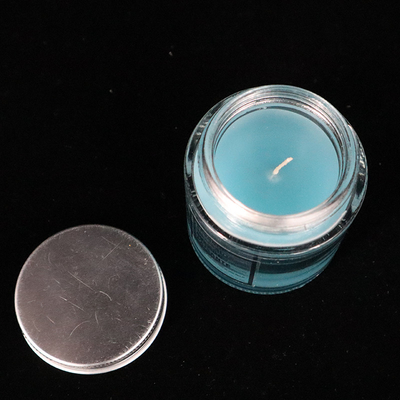 le pot en verre bleu fait maison de confiture de 12 onces mire la lavande flairée pour la salle de bains de chambre à coucher