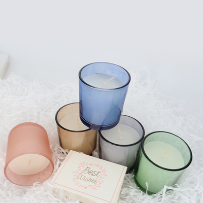 Bougie 2022 parfumée de cire en verre colorée simple de soja de maison d'arome