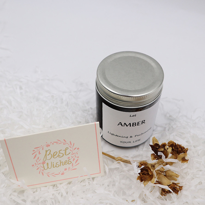 Bougie d'ODM Amber Glass Canning Mason Jar pour le foyer d'Aromatherapy