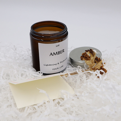 Bougie d'ODM Amber Glass Canning Mason Jar pour le foyer d'Aromatherapy