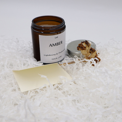 Bougie d'ODM Amber Glass Canning Mason Jar pour le foyer d'Aromatherapy