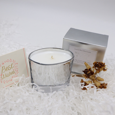 Le ruban de luxe de marque de distributeur de maison d'arome a flairé des bougies de cire de soja