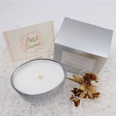 Le ruban de luxe de marque de distributeur de maison d'arome a flairé des bougies de cire de soja