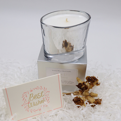 Le ruban de luxe de marque de distributeur de maison d'arome a flairé des bougies de cire de soja