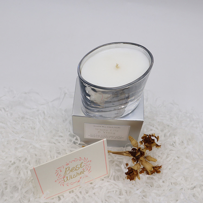 Le ruban de luxe de marque de distributeur de maison d'arome a flairé des bougies de cire de soja