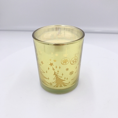 Bougie de galvanoplastie jaune faite maison de maison d'arome pour l'Aromatherapy