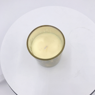 Bougie de galvanoplastie jaune faite maison de maison d'arome pour l'Aromatherapy