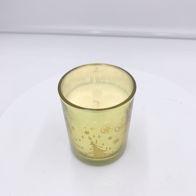 Bougie de galvanoplastie jaune faite maison de maison d'arome pour l'Aromatherapy