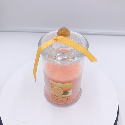 La cire orange organique de soja d'OEM a flairé Mason Jar Candle pour le sommeil