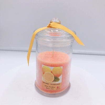 La cire orange organique de soja d'OEM a flairé Mason Jar Candle pour le sommeil