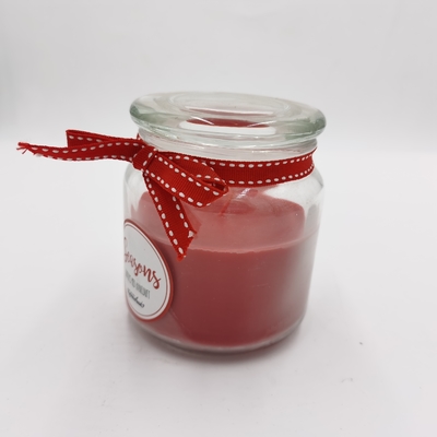 Pot essentiel rouge personnalisé Mason For Christmas de lumière de bougie de solide de paraffine