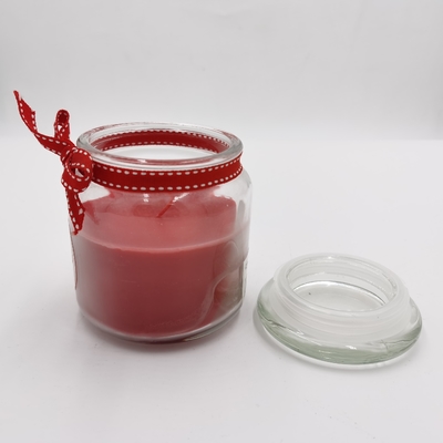 Pot essentiel rouge personnalisé Mason For Christmas de lumière de bougie de solide de paraffine