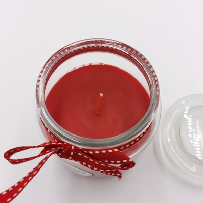 Pot essentiel rouge personnalisé Mason For Christmas de lumière de bougie de solide de paraffine