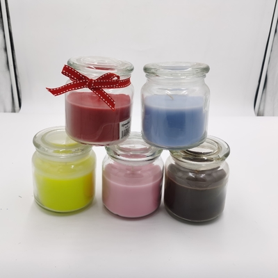 L'arome coloré de sucrerie a flairé les bougies à base de soja 12oz de bougies