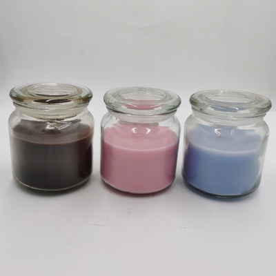 L'arome coloré de sucrerie a flairé les bougies à base de soja 12oz de bougies