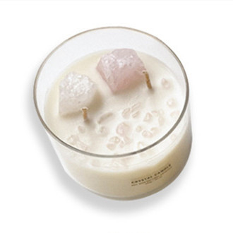 Bougie organique de cire parfumée en verre de soja de maison d'arome avec le couvercle de vis