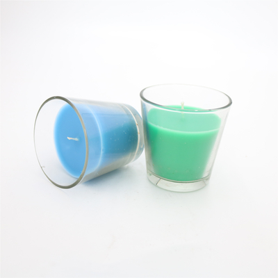 Bougie parfumée 3.5oz de pot en verre coloré de GV pour la décoration à la maison