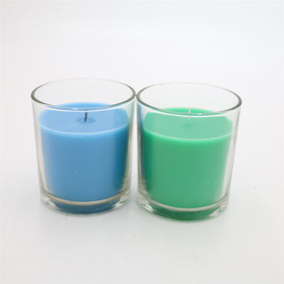 Bougie parfumée 3.5oz de pot en verre coloré de GV pour la décoration à la maison