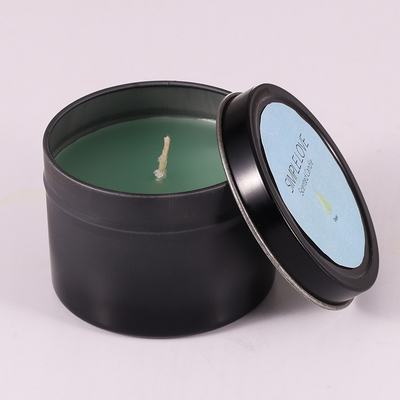 L'OEM 2 onces a réutilisé Matte Black Tin Can Candle pour la chambre à coucher
