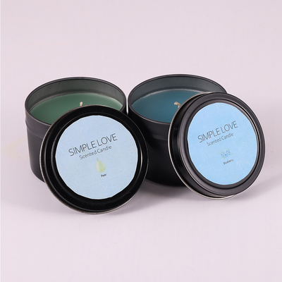 L'OEM 2 onces a réutilisé Matte Black Tin Can Candle pour la chambre à coucher