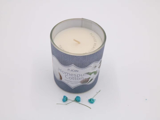 Thé en verre blanc de pots de bougie d'OEM le petit allume la cire de soja de 5 onces