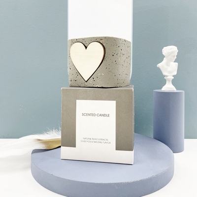 Bougeoirs en céramique votifs de soja de poterie parfumée place de 4 onces en forme de coeur