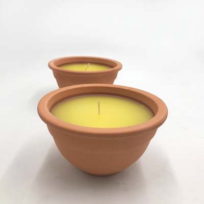 7Oz d'intérieur Clay Pot Citronella Garden Candles pour des moustiques