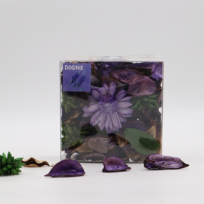 Le sachet parfumé sec fait main de pot-pourri d'arome de pétales met en sac 90g
