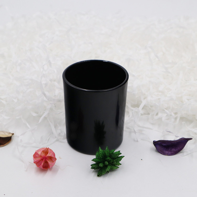 Tasses votives 6.2x7.3 de bougeoir de verre noir vide de Tealight pour l'église