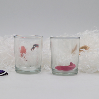 Pots vides en verre clairs 5.5x6.8 de tasses de bougeoir de Tealight