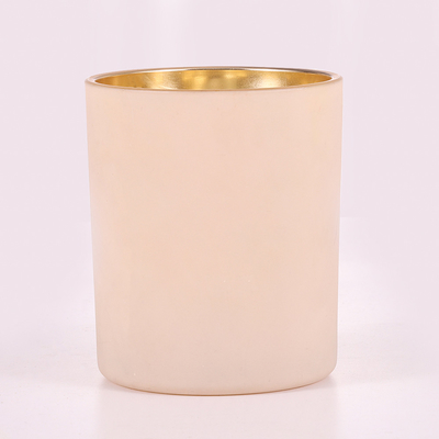 Bougie parfumée personnalisée de pot en verre d'or de 6 onces avec les couvercles 40g