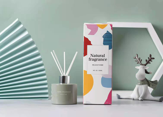 Parfum de luxe de Reed Diffuser Colorful Gift Set 120ml d'arome avec la boîte de CMYK