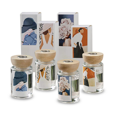 Le cadeau coloré fait sur commande a placé le parfum 120ml de luxe avec l'arome Reed Diffuser de boîte de CMYK