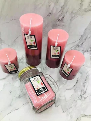 le pilier fait main de bougies de soja de 3.5oz 4.5oz a flairé des bougies pour la détente