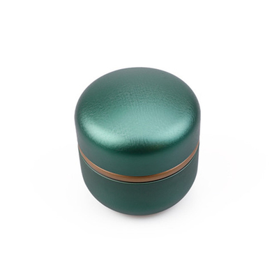 Rond d'ODM 6 once Tin Container Candle Red Green avec le grain de café
