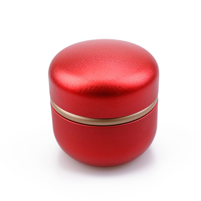 Rond d'ODM 6 once Tin Container Candle Red Green avec le grain de café
