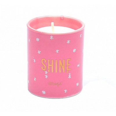 Cire rose bleue de soja grande bougie en céramique dans le pot 16oz de poterie