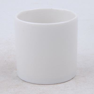 le blanc 7oz simple a flairé le pot en céramique naturel de bougie de soja pour le sommeil