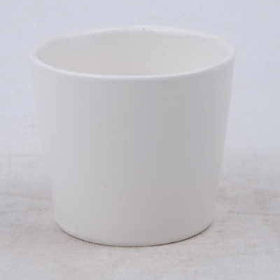 le blanc 7oz simple a flairé le pot en céramique naturel de bougie de soja pour le sommeil