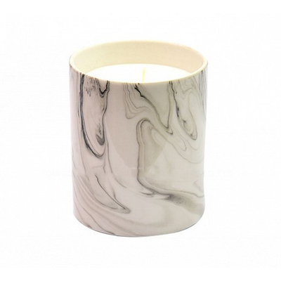 Bougie en céramique parfumée de marbre rustique de soja d'OEM pour la détente