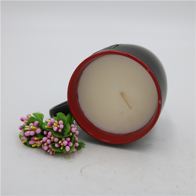 Bougie parfumée de tasse de thé de Matte Black Ceramic Citronella Candle