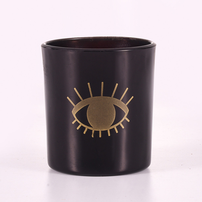 La vanille Bean Soy Wax Glass Jar de maison d'arome a flairé le noir 8oz de bougie