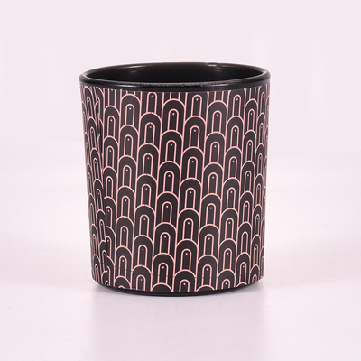 La vanille Bean Soy Wax Glass Jar de maison d'arome a flairé le noir 8oz de bougie