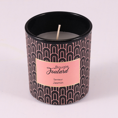 La vanille Bean Soy Wax Glass Jar de maison d'arome a flairé le noir 8oz de bougie