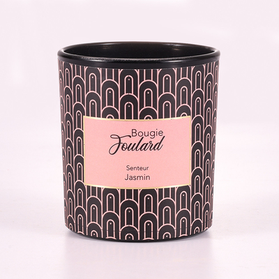La vanille Bean Soy Wax Glass Jar de maison d'arome a flairé le noir 8oz de bougie