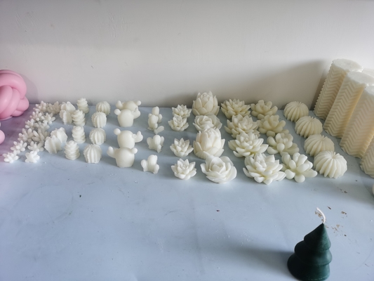 Différentes formes adaptées aux besoins du client de Shell Flower Paraffin Wax Candle