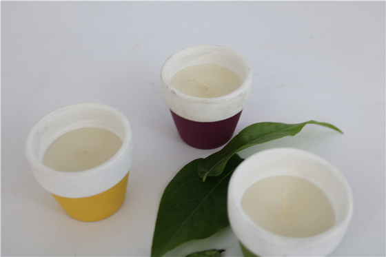 Bougies en verre personnalisées de soja de lavande de pot de bougie de noir de 7oz MSDS pour la décoration intérieure